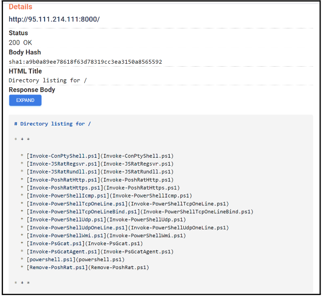 Répertoire contenant les fichiers Powershell offensifs